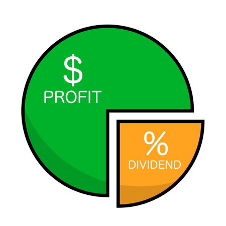 Profit and dividend percentage pie chart icon. Editable vector.のイラスト素材