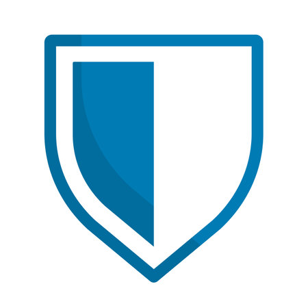 Flat design shield icon. Defense. Editable vector.のイラスト素材