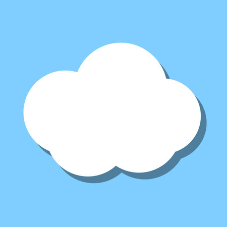 Sky and floating cloud icon. Editable vector.