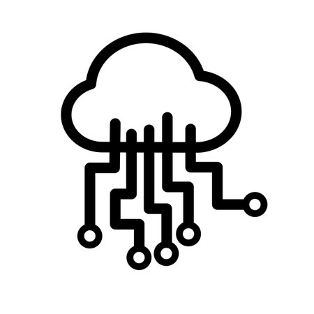 Cloud network system icon. Editable vector.のイラスト素材