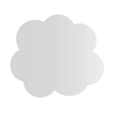 Pop cloudy cloud icon. Rain cloud. Editable vector.のイラスト素材