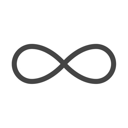 Simple infinity mark icon. Unlimited sign. Editable vector.のイラスト素材