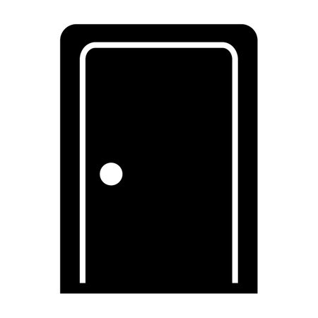 Door silhouette icon. Entrance silhouette icon. Editable vector.のイラスト素材