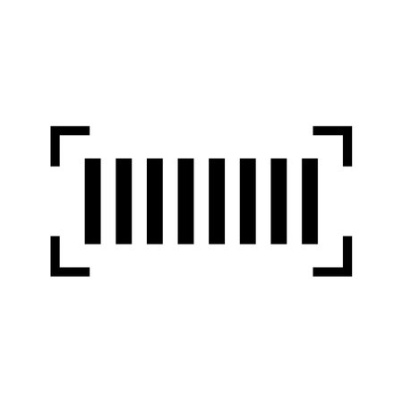 Barcode scan icon. One-dimensional code. Editable vector.のイラスト素材
