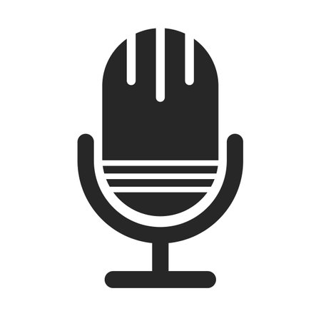 Sound microphone icon. Mic icon. Editable vector.のイラスト素材