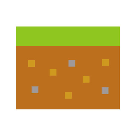 Flat design ground icon. Land. Editable vector.のイラスト素材