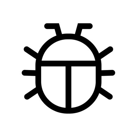 Computer bug icon. Insect. Editable vector.