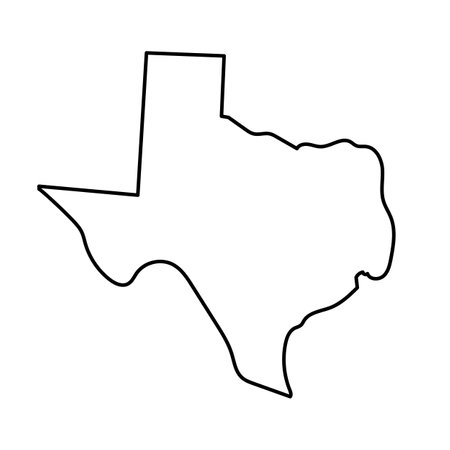 Simple Texas map icon. Editable vector.のイラスト素材