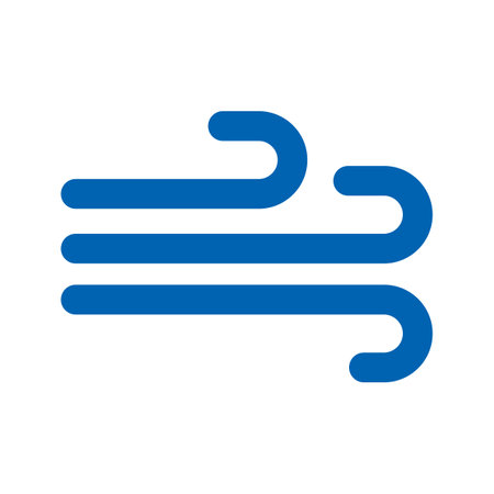 Simple wind icon. Breeze. Editable vector.のイラスト素材