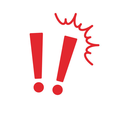 Emphasized exclamation icon. Surprise. Editable vector.