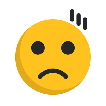 Depressed face icon. Depression. Editable vector.のイラスト素材