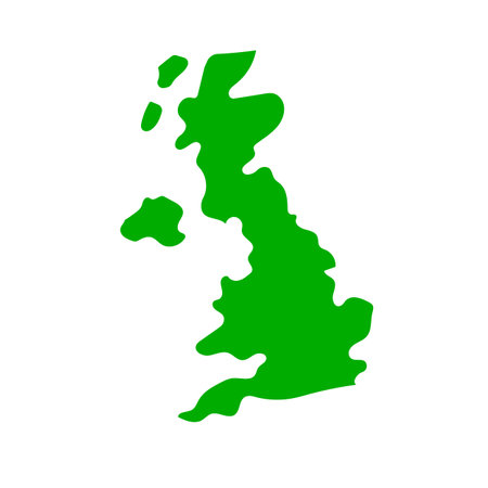 British map icon. UK map icon. Editable vector.のイラスト素材