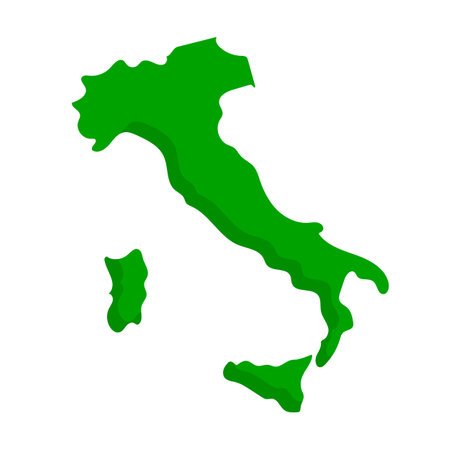 Flat design Italian map icon. Editable vector.のイラスト素材