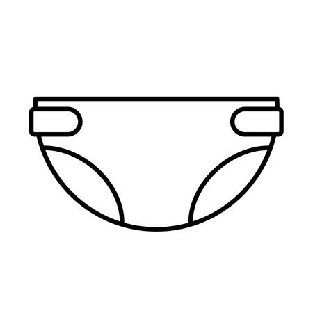 Baby diaper icon. Nappy. Editable vector.のイラスト素材