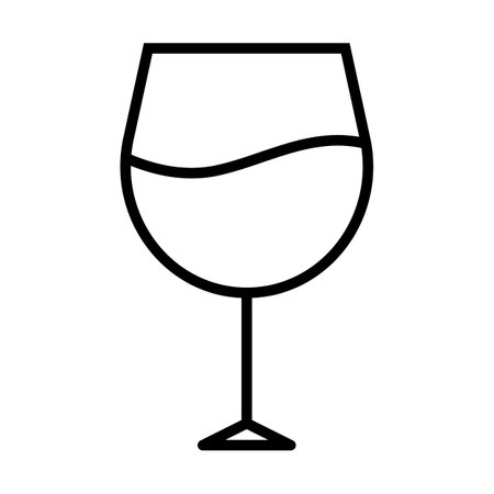 Simple wine glass icon. Editable vector.のイラスト素材