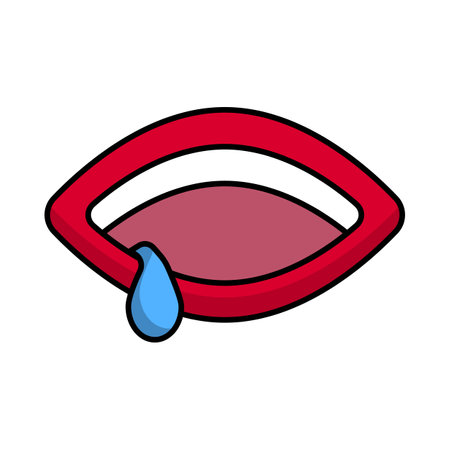 Mouth and saliva icon. Editable vector.のイラスト素材