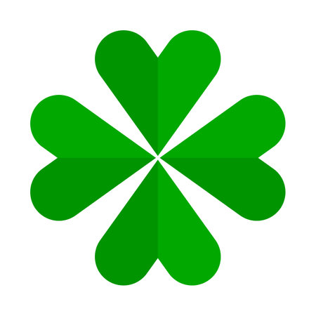 Four leaf clover icon. Good luck. Editable vector.のイラスト素材
