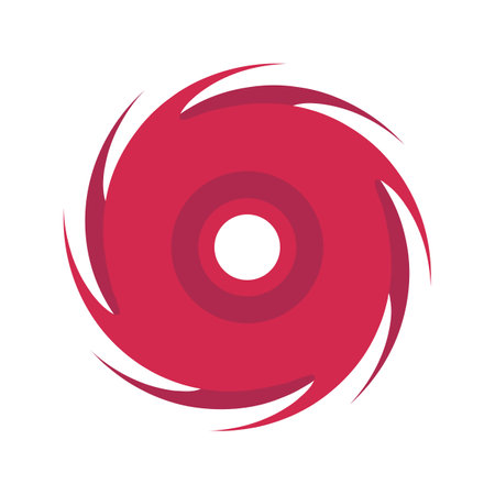 Red typhoon icon. Hurricane. Editable vector.のイラスト素材
