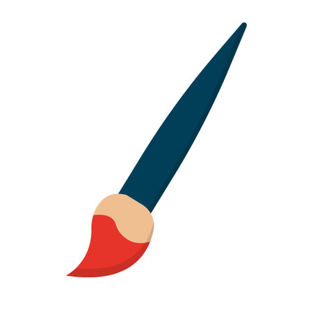 Red paint brush icon. Editable vector.のイラスト素材