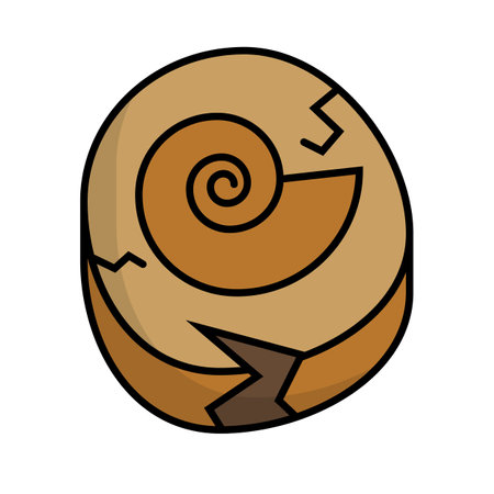 Flat design fossil icon. Editable vector.のイラスト素材
