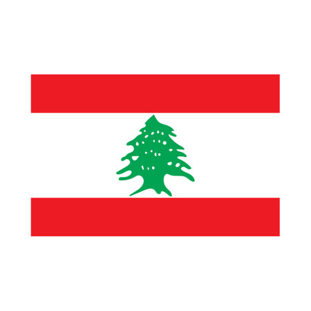Lebanon Flag. Lebanese flag. Editable vector.のイラスト素材