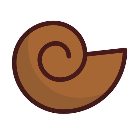 Simple brown fossil icon. Editable vector.のイラスト素材