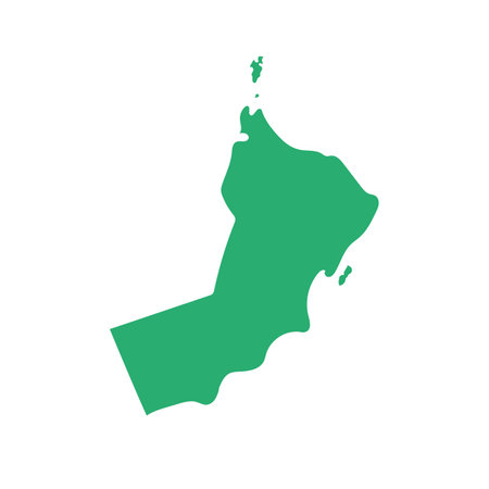 Oman Map. Map of Oman. Editable vector.のイラスト素材