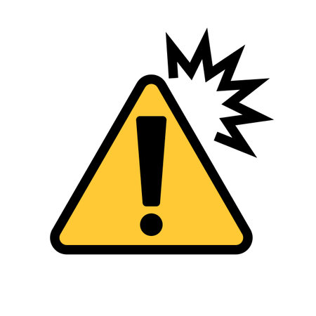 Emphasized warning icon. Caution icon. Editable vector.のイラスト素材