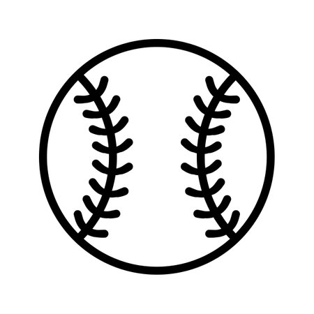 Baseball ball icon. Baseball ball sign. Editable vector.のイラスト素材