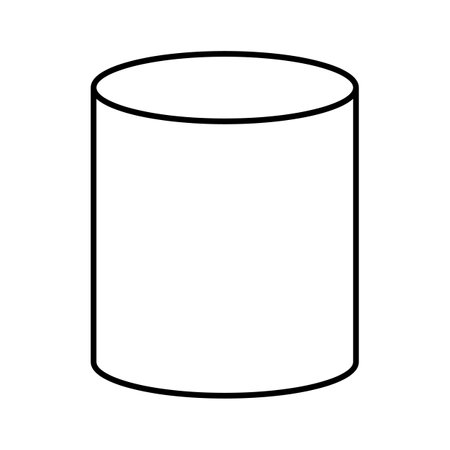 Simple cylinder icon. Cylinder figure icon. Editable vector.のイラスト素材