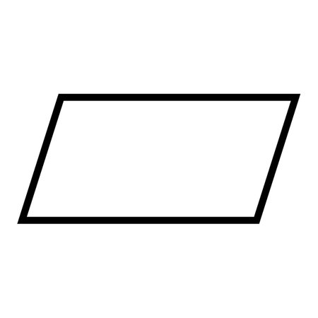 Simple parallelogram shape icon. Editable vector.のイラスト素材
