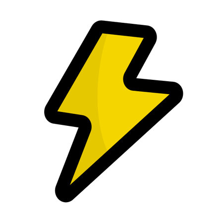 Modern electricity icon. Thunder icon. Editable vector.