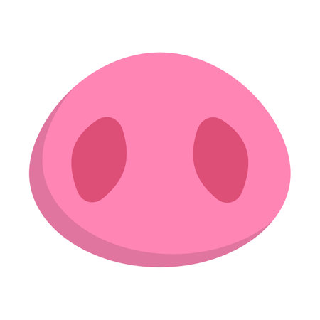 Pink pig nose icon. Editable vector.のイラスト素材