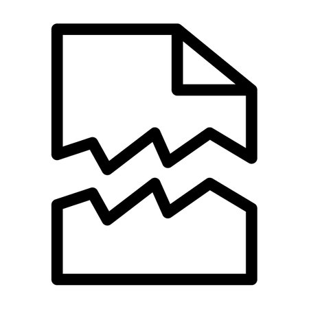 Corrupted file icon. Corrupted data. Editable vector.のイラスト素材