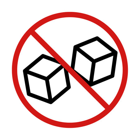Simple no sugar icon. Editable vector.のイラスト素材