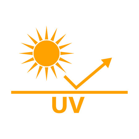 Reflective UV icon. Ultraviolet. Editable vector.のイラスト素材