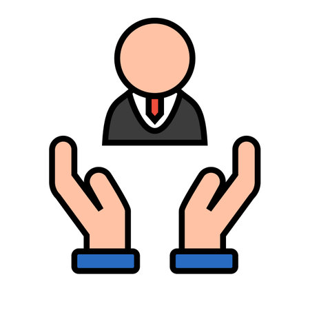 Person supporting politician Icon. Support. Editable vector.のイラスト素材