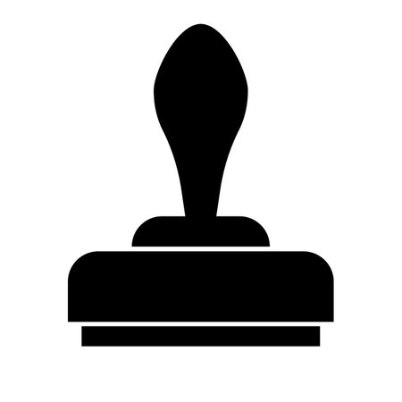 Stamp silhouette icon. Seal silhouette icon. Editable vector.のイラスト素材