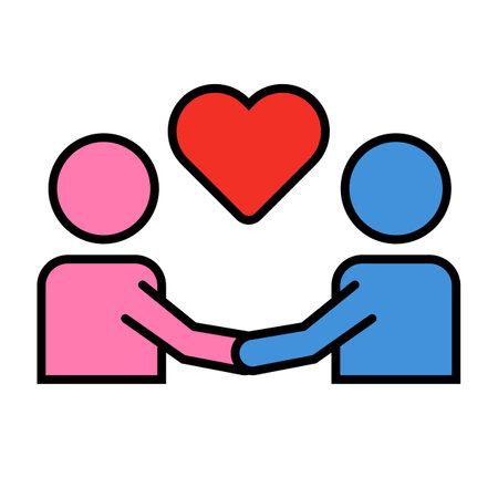 Couple formation icon. Love between a man and a woman. Editable vector.のイラスト素材