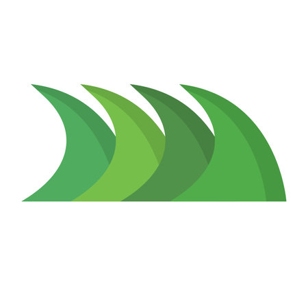 Flat design grass icon. Editable vector.のイラスト素材