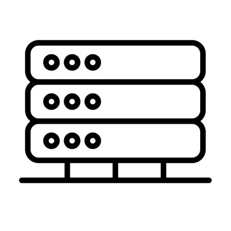 Simple web server icon. Editable vector.