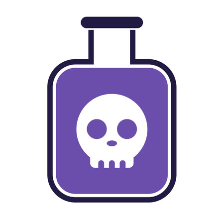 Poison bottle icon. Dangerous liquid. Editable vector.のイラスト素材