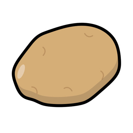 Brown potato icon. Vegetable. Editable vector.のイラスト素材