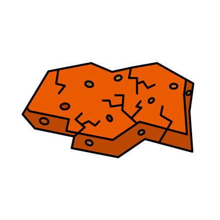 Flat design bauxite icon. Editable vector.のイラスト素材