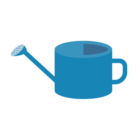 Blue watering can icon. Editable vector.のイラスト素材