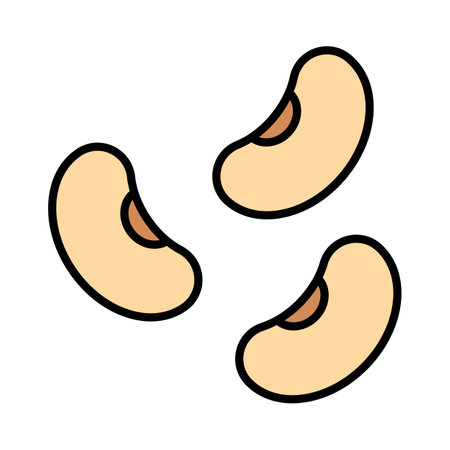 Flat design Soybeans icon. Editable vector.のイラスト素材