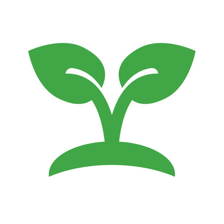 Bud growing from soil Icon. Environment symbol. Editable vector.のイラスト素材