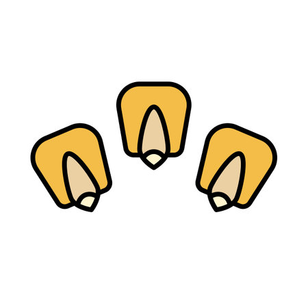 Corn kernel icon. Corn seed icon. Editable vector.のイラスト素材
