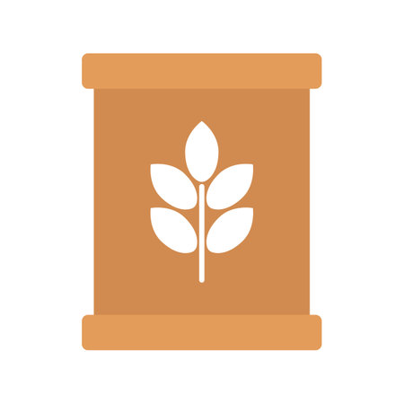 Flour bag icon. Wheat sack icon. Editable vector.のイラスト素材