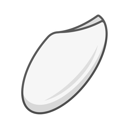 Flat design white rice icon. Editable vector.のイラスト素材
